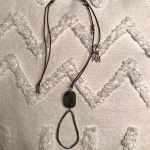 Silpada Leather and Silver Necklace